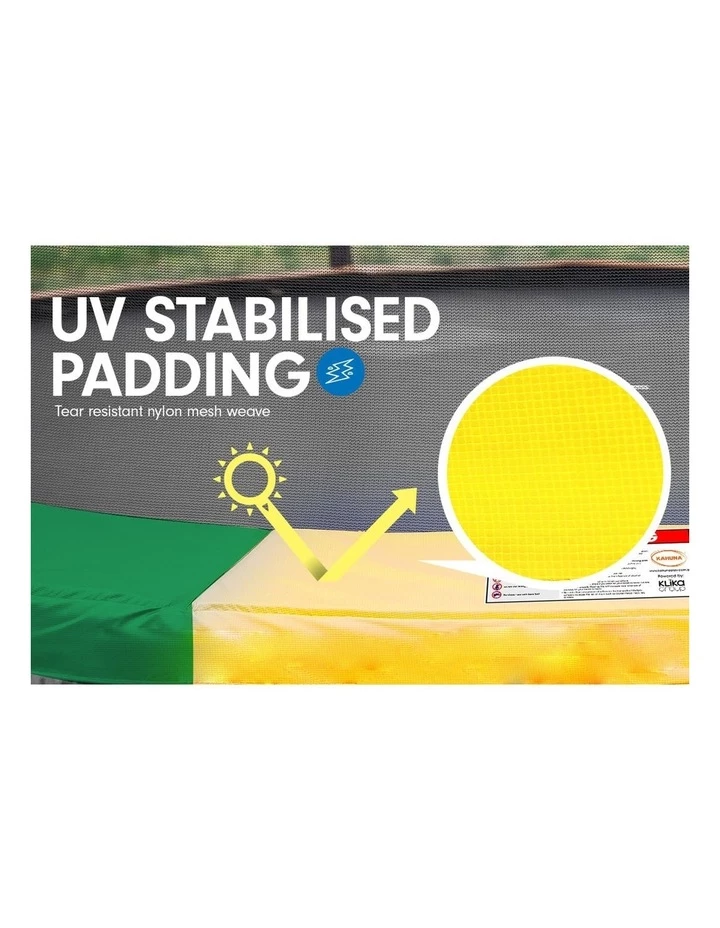 Kahuna Trampoline 10ft Free Safety Net Spring Pad Roof Mat Ladder Basketball - Rainbow 2 Kahuna Trampoline 10ft Free Safety Net Spring Pad Roof Mat Ladder Basketball - Rainbow - Image 2