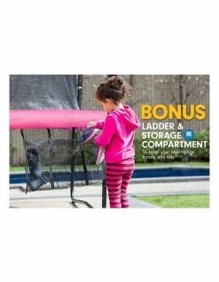 Kahuna 14ft Trampoline Free Safety Net Spring Pad Roof Mat Ladder Basketball - Pink -Lifespan Kids shop 853941340 4 720x928