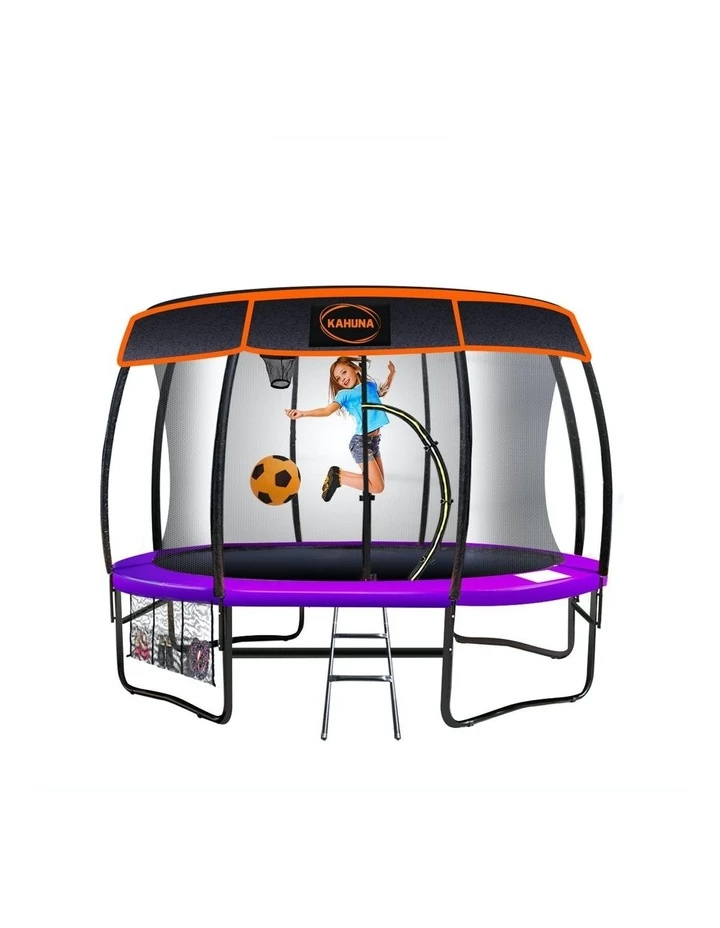 Kahuna 14ft Trampoline Free Safety Net Spring Pad Cover Mat Roof Basketball Set Purple 1 Kahuna 14ft Trampoline Free Safety Net Spring Pad Cover Mat Roof Basketball Set Purple