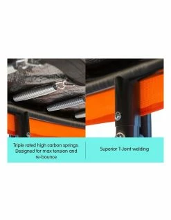 Kahuna 16ft Round Spring Trampoline Free Safety Net Pad Cover Mat Ladder Orange/Blue -Lifespan Kids shop 853942240 5 720x928