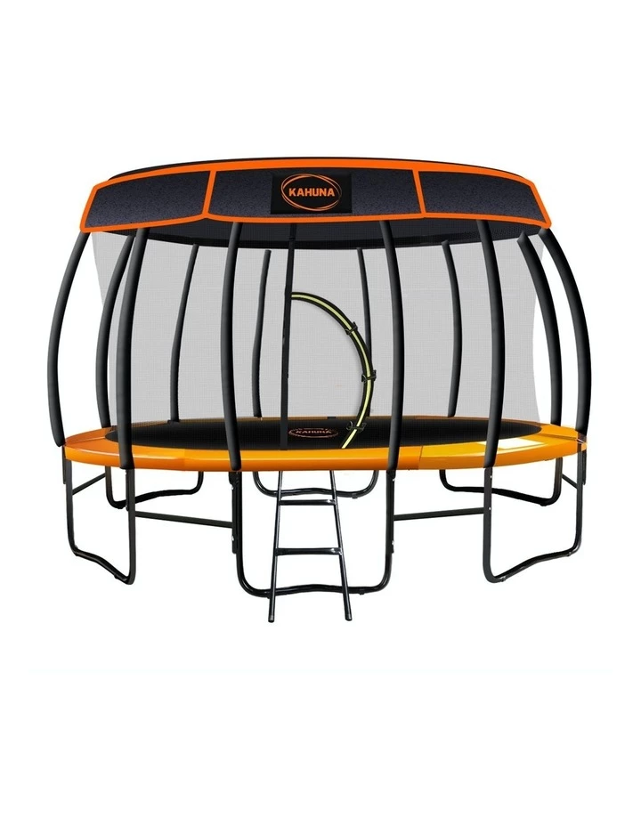 Kahuna 16ft Trampoline Kahuna Jumper Outdoor Round Pad Mat Net Ladder Roof Orange 1 Kahuna 16ft Trampoline Kahuna Jumper Outdoor Round Pad Mat Net Ladder Roof Orange