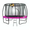 Kahuna 16ft Trampoline Free Safety Net Spring Pad Mat Ladder Basketball Set- Pink