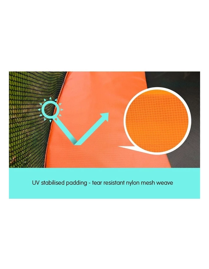 Kahuna Replacement Trampoline Pad Reinforced Outdoor Round Spring Cover 8ft Orange 5 Kahuna Replacement Trampoline Pad Reinforced Outdoor Round Spring Cover 8ft Orange - Image 5