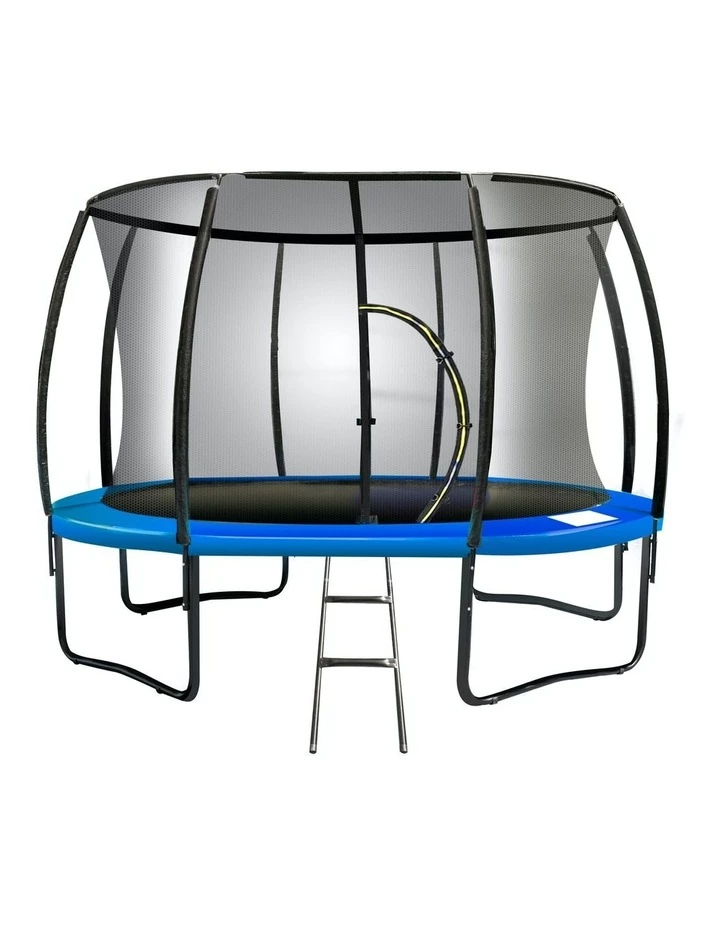 Kahuna 14ft Trampoline Free Ladder Spring Mat Net Safety Pad Cover Round Enclosure Blue 1 Kahuna 14ft Trampoline Free Ladder Spring Mat Net Safety Pad Cover Round Enclosure Blue