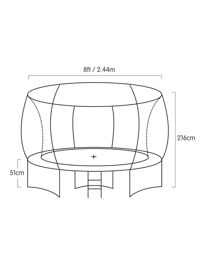 Trampoline Kahuna Jumper Outdoor Round Pad Mat Net Ladder Pink 6 Trampoline Kahuna Jumper Outdoor Round Pad Mat Net Ladder Pink - Image 6