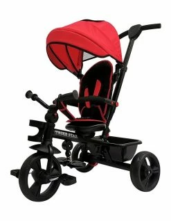 Trike Star Tricycle Push Ride On Toy Toddler w/Parental Handle/Basket Red 18months