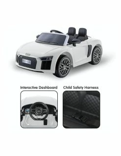 Klika R8 Spyder Audi Kids Electric Ride On Car White -Lifespan Kids shop 869501620 7 720x928