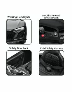 Klika Audi Sport Licensed Kids Electric Ride On Car Remote Control In Black -Lifespan Kids shop 869501800 7 720x928