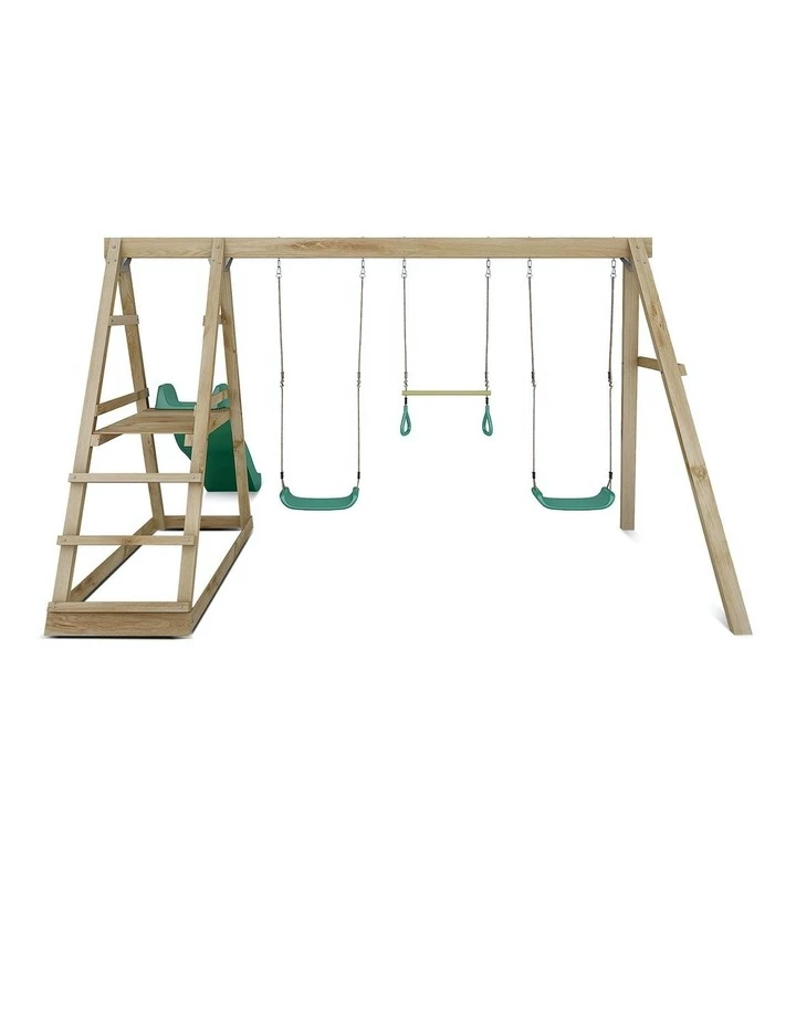Lifespan Kids Winston 3-Station Timber Swing Set With Slide 3 Lifespan Kids Winston 3-Station Timber Swing Set With Slide - Image 3