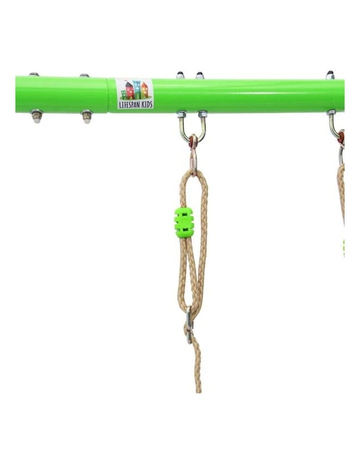 Lifespan Kids Hurley 2 Swing Set w/ Slide & Hoop Green/Black 3 Lifespan Kids Hurley 2 Swing Set w/ Slide & Hoop Green/Black - Image 3