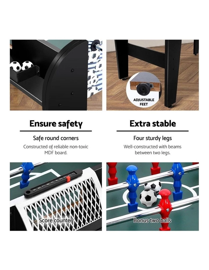 My Plaza 4FT Foosball Table Black 7 My Plaza 4FT Foosball Table Black - Image 7