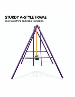 Kahuna Kids Swing Set 4-Seater With Tandem Swing Outdoor Activity Purple Green -Lifespan Kids shop 888988960 6 720x928